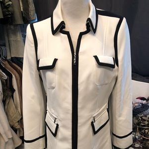 Black and White Military Dress Style Blazer